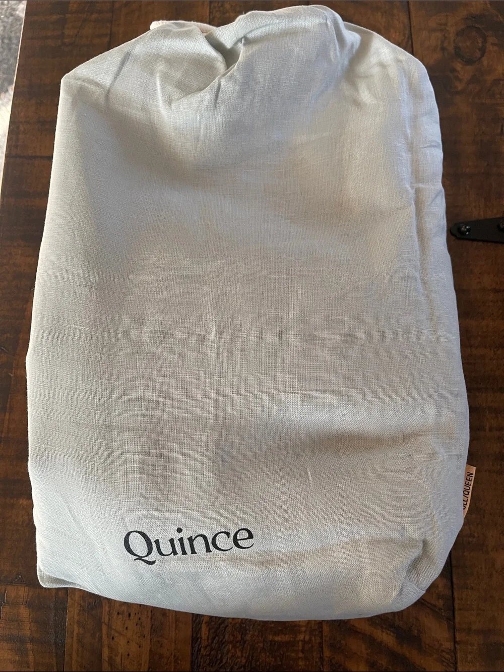 NWOT Quince European Linen 1 Piece Duvet Cover, Full/Queen (Mist)